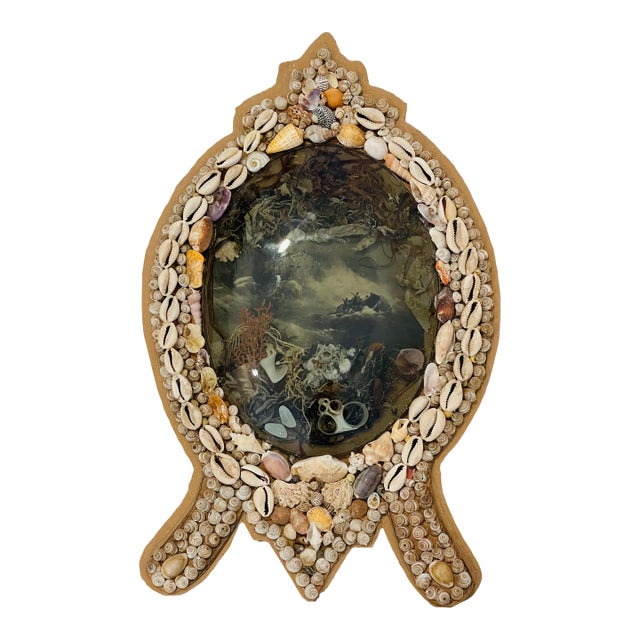 British Colonial Sea Shell Oval Sailors Valentines For Sale