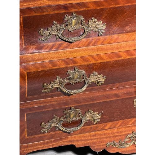 Antique Louis XV Style Commode with Marble Top For Sale - Image 6 of 15