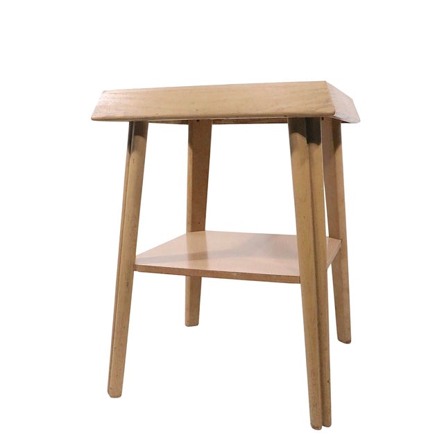 Mid 20th Century Mid Century Two Tier End Table Att. To Mersman For Sale - Image 5 of 8
