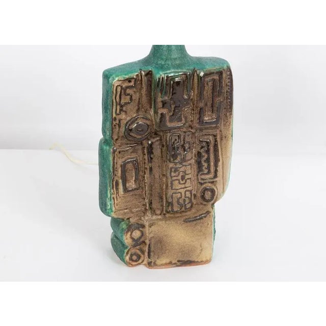 A rare table lamp by bernard rooke, england, 1960s. Sculptural piece, made of handmade ceramic elements in natural tones...