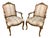 French Carved Walnut Armchairs, 1910, Set of 2 For Sale