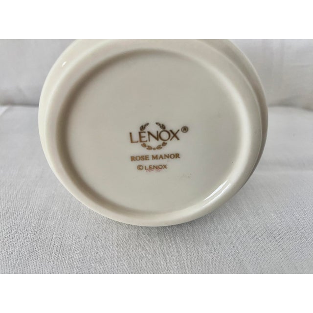 Late 20th Century Lenox Rose Manor Porcelain Soap/Lotion Dispenser Pump Bottle Excellent Condition. For Sale - Image 9 of 10
