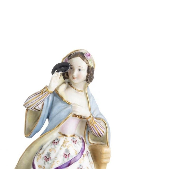 19th Century Vieux Paris Porcelain Gallant Figures, Set of 2 For Sale - Image 4 of 6