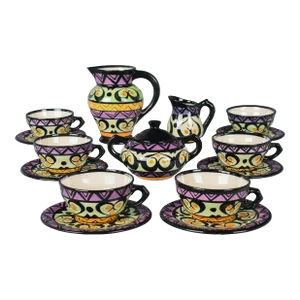 Vintage French St. Jean De Bretagne Ceramic Tea Set