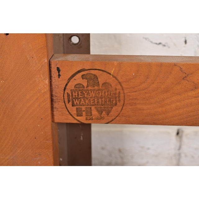 Wood Heywood Wakefield Mid-Century Modern Solid Birch Twin Size Headboard, 1950s For Sale - Image 7 of 8