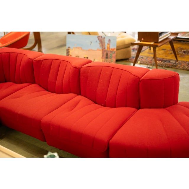 Red Model 9000 Modular Sofa Set from Tito Agnoli Arflex, 1970s, Set of 6 For Sale - Image 8 of 14
