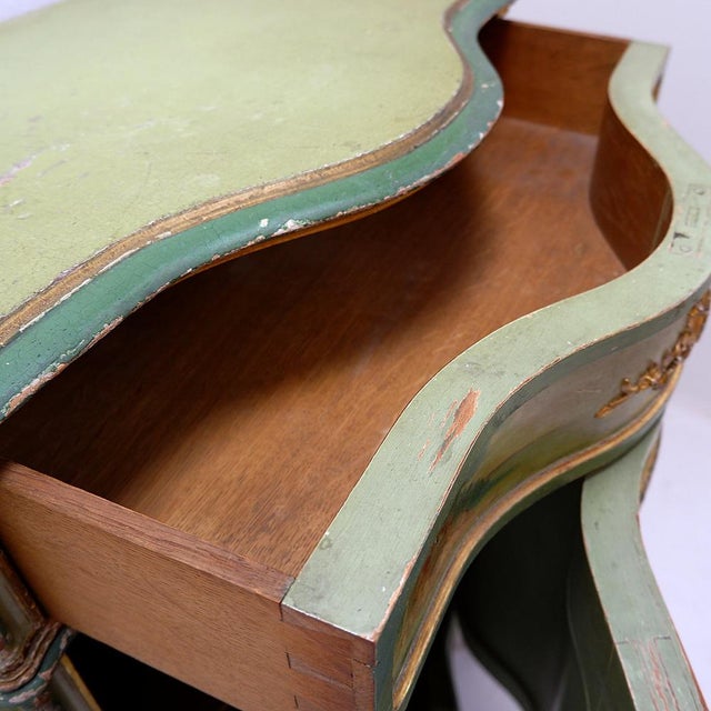 Venetian Baroque Curved Cabinet with Pastoral Scene, 1900 For Sale - Image 4 of 16