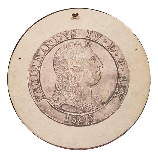 Low Relief of Ferdinando IV Borbone, 19th Century, Wax on Wood, Framed For Sale