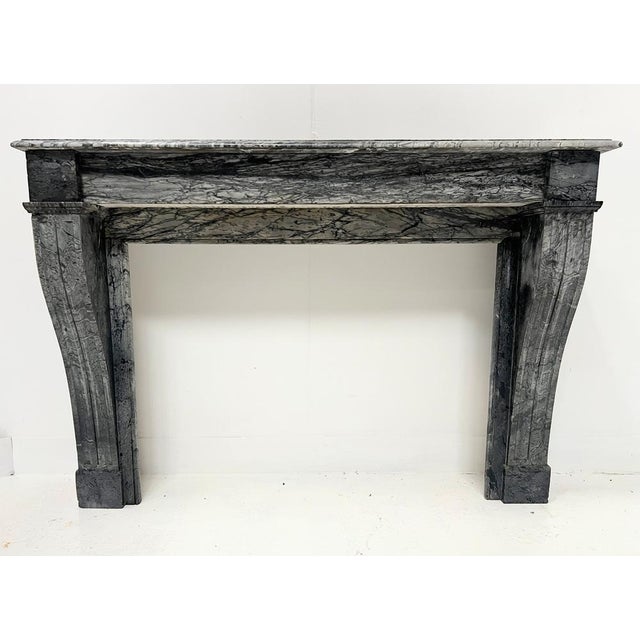 Napoleon III Fireplace in Blue Turquin Marble, 1800s For Sale - Image 18 of 18