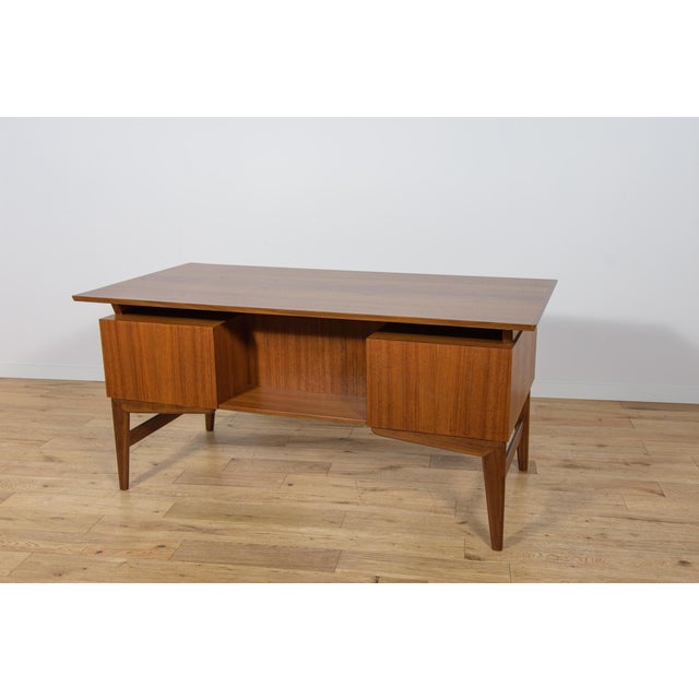 1960s Mid-Century Freestanding Teak Desk, 1960s For Sale - Image 5 of 18