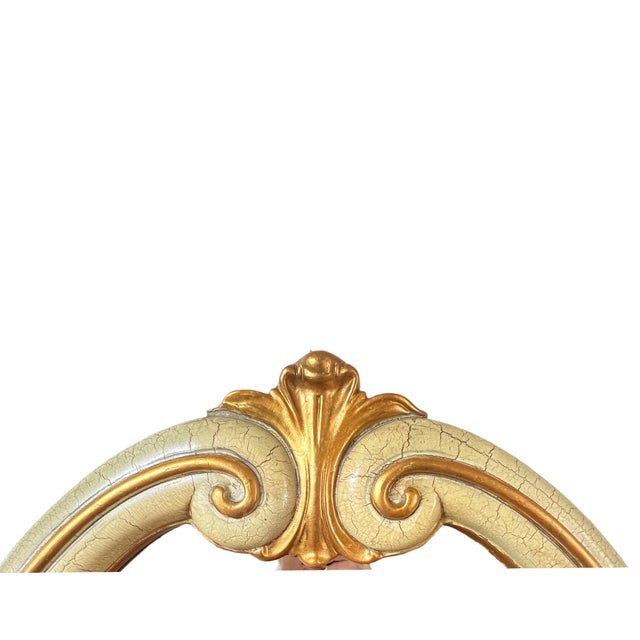 Vintage Large Hollywood Regency Italian Syroco Style Resin Triple Wall Mirror Gold Gilt For Sale - Image 10 of 10