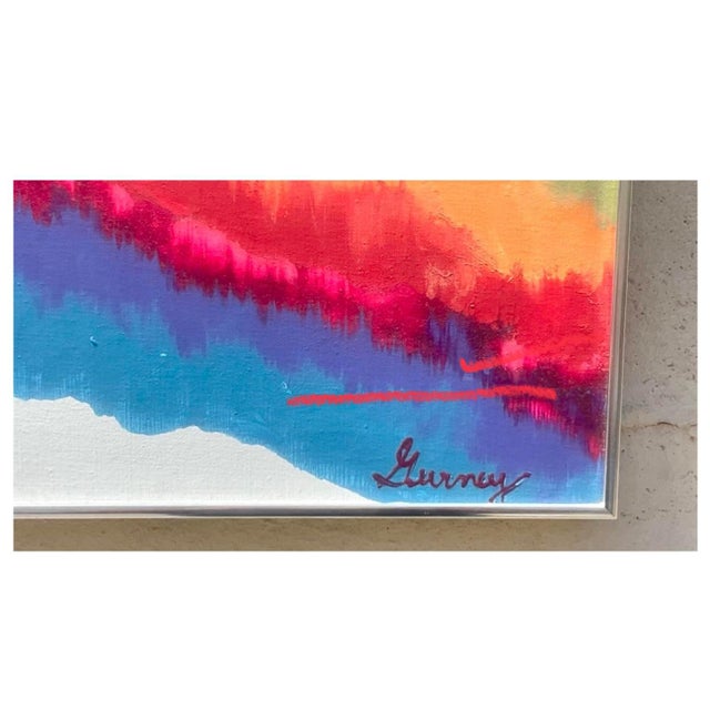 Early 21st Century Vintage Abstract Color Study Painting For Sale - Image 5 of 5