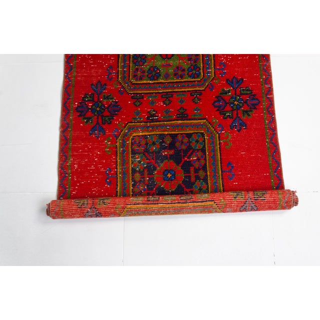 Tribal Vintage Turkish Tribal Runner Rug For Sale - Image 3 of 10