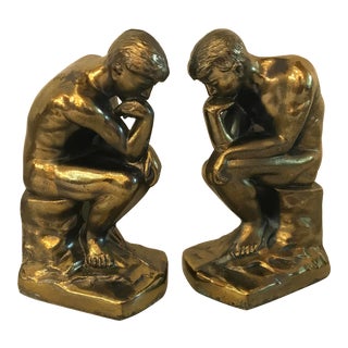 Vintage “Thinker” Bookends For Sale