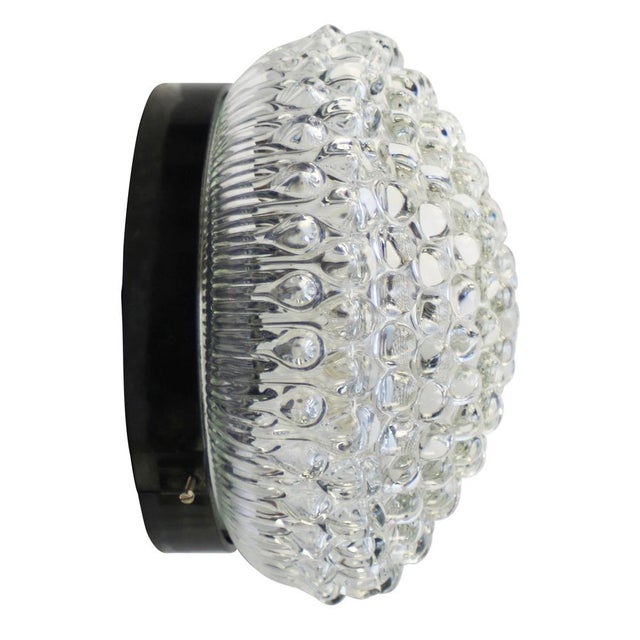 Brown Mid-Century Modern Crystal Glass and Bakelite Sconce For Sale - Image 8 of 8