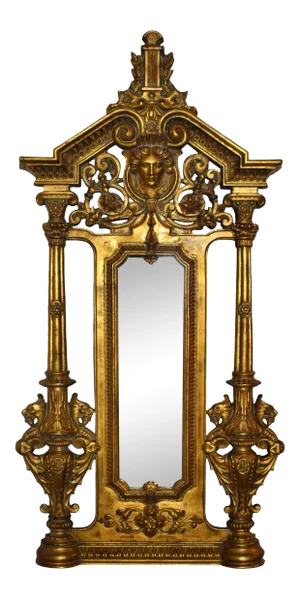 Mid 20th Century French Louis XIV Style Giltwood Mirror