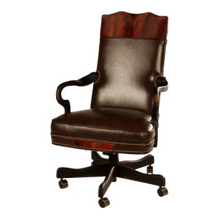 Brown Leather Office Chair For Sale