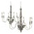 Pair Tuscan Style Hand-Painted Wooden Chandeliers For Sale