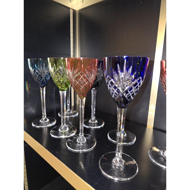 Saint-Louis Chantilly Pattern Glasses from Saint Louis, 1970s, Set of 12 For Sale - Image 4 of 15