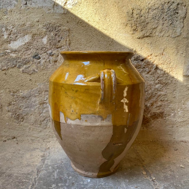 Rare and large grease pot from the 19th century. These pots were once used to preserve food. It is simply magnificent as a...