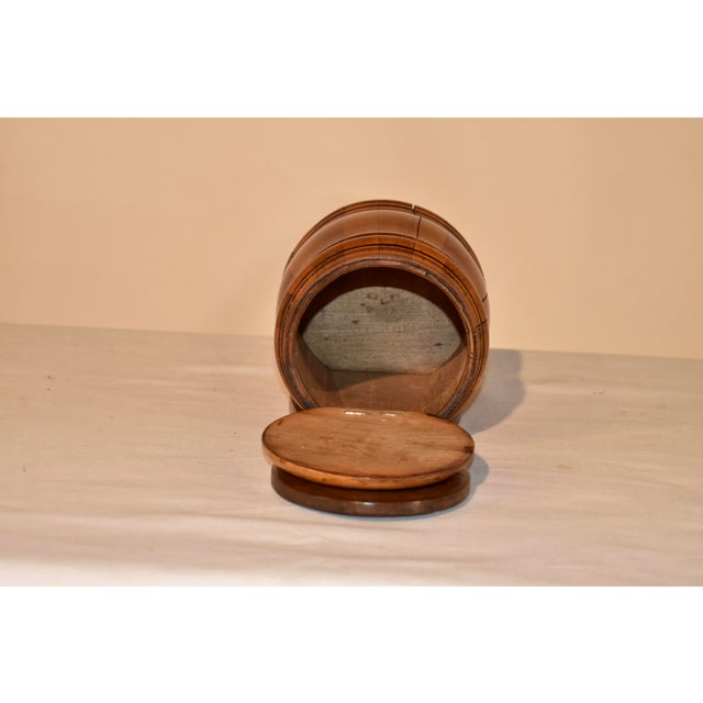 Wood 19th Century English Turned Wooden Salt Box For Sale - Image 7 of 10