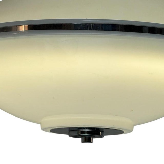 Vintage Space Age Italian Pendant Lamp in White Acrylic, 1970s For Sale - Image 9 of 11