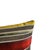 From S. Harris is Siri Stripe in the color Sanguine pillow cover. It features colors of a sunset in the cut velvet lines....
