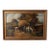Mid 20th Century Oil on Canvas Hay Wagon With Horse and Wagon For Sale