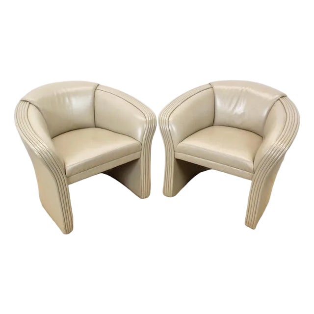 Pair of Patrician Furniture Leather Armchairs For Sale