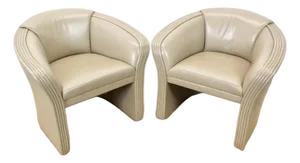 Pair of Patrician Furniture Leather Armchairs