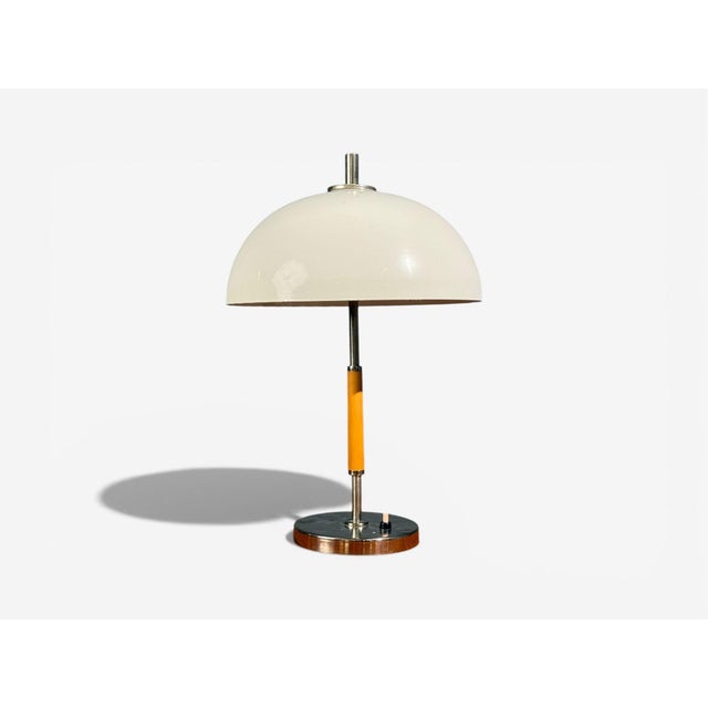 Swedish Art Deco, Table Lamp, Chrome, Plastic, Sweden, 1930s For Sale - Image 4 of 9