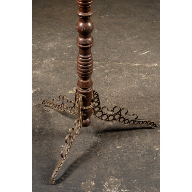 Late 19th Century Turned Oak and Cast Iron Coat Tree by Udell Works For Sale - Image 9 of 9
