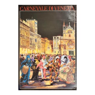 1980s Luciano Conteduca - Carnevale a Venezia (Carnival in Venice), Decorative Poster For Sale