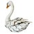 Metal Late 20th Century Shabby Chic White Distressed Sheet Metal Swan Sculptures - A Pair For Sale - Image 7 of 17