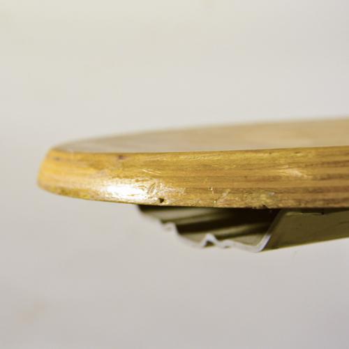 Brown Vintage Adjustable Chrome Surveyors Swivel Stool, 1960s For Sale - Image 8 of 9