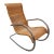 Vintage Mid-Century Chrome & Wicker Rocking Chair For Sale