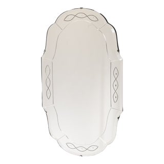 Vintage Art Deco Frameless Mirror, 1950s For Sale