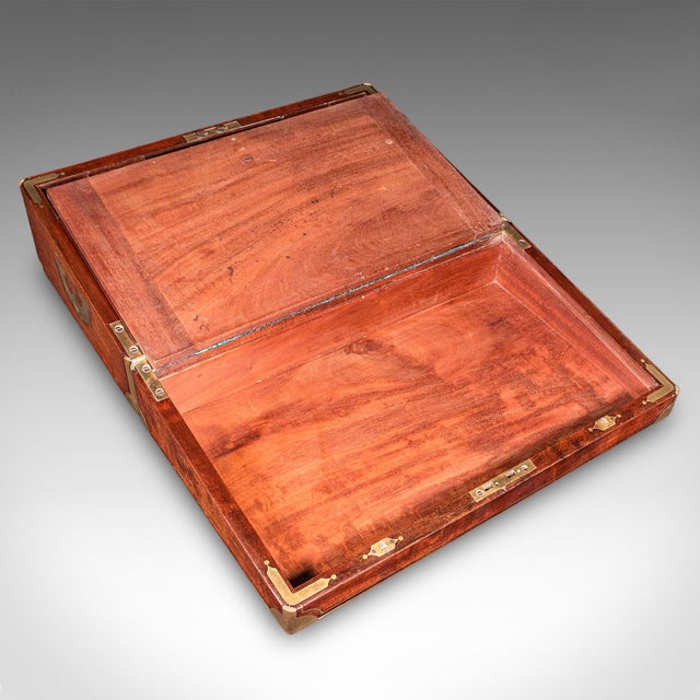 Antique Correspondence Box, Irish, Walnut, Writing Slope, Austin, William IV For Sale - Image 4 of 12