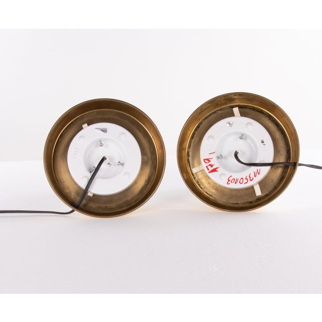 Gold Kibo Blown Glass Table Lamps by Peill & Putzler, 1970s, Set of 2 For Sale - Image 8 of 9