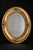 19th Century Antique Victorian Oval Mirror Giltwood Acorns 14" For Sale - Image 5 of 11