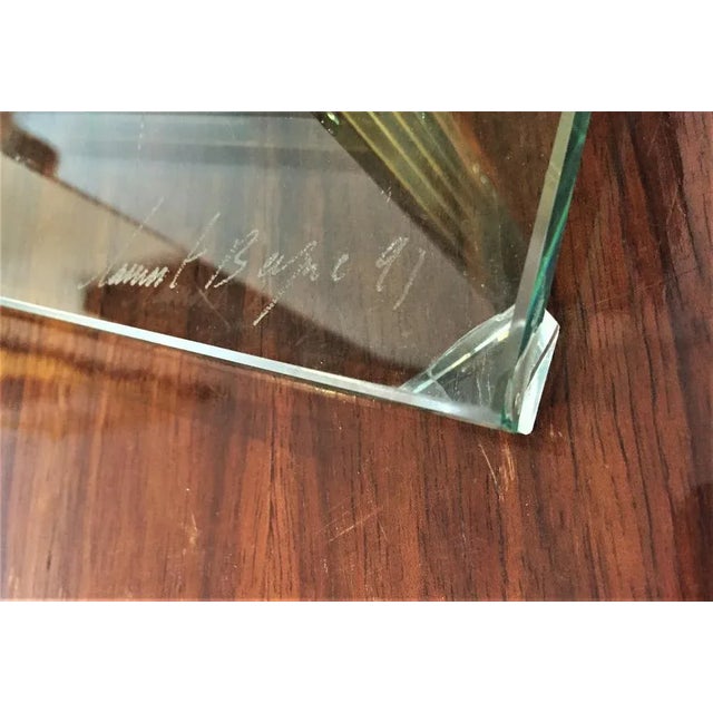 Mirror Table Lamp by Laurent Beyne, 1990s, in Very Good conditions. Designed 1990 to 1999 This piece has an attribution...