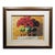 James Jensen "Red Roses Topiaries" Original Pastel Flower Framed Art For Sale