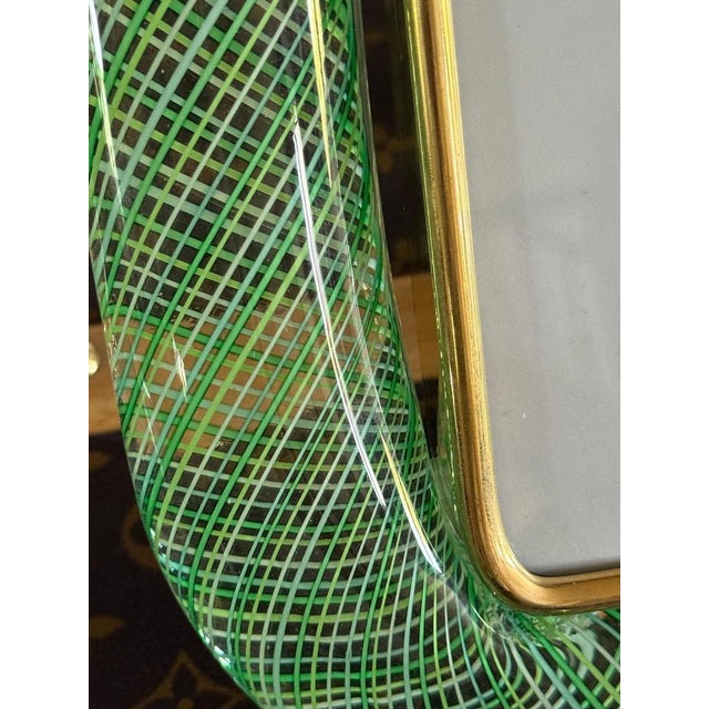 Green and Yellow Filigree Murano Glass Photo Frame, 2000s For Sale - Image 3 of 11
