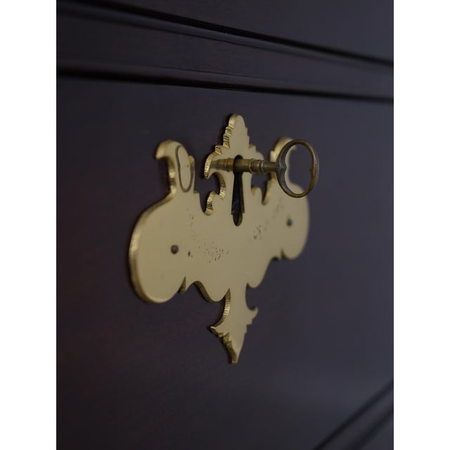 Brown Stickley Colonial Williamsburg Cw 190 Mahogany High Chest For Sale - Image 8 of 18