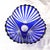Large Blue and Clear Art Glass Bowl For Sale - Image 4 of 4