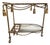 Vintage Italian Gilt Metal Tole Rope & Tassel Bar Cart For Sale
