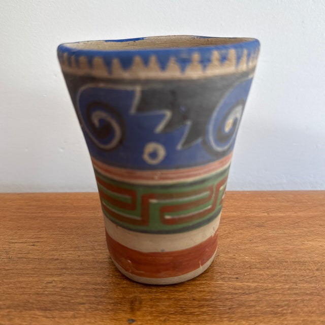 American Late 20th Century Southwestern Clay Pencil Cup For Sale - Image 3 of 6