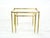 2 x brass side tables, 1960s dimensions: 1. H. 48 cm x w. 57 cm x d. 43 cm 2. H. 41 cm, w. 43 cm, d. 43 cm