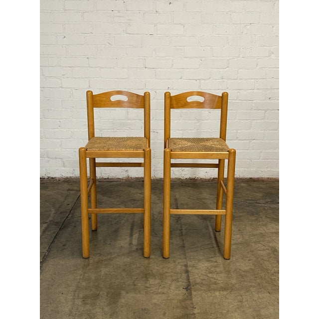 Textile 1970s Magistretti Style Barstools - Set of 2 For Sale - Image 7 of 10