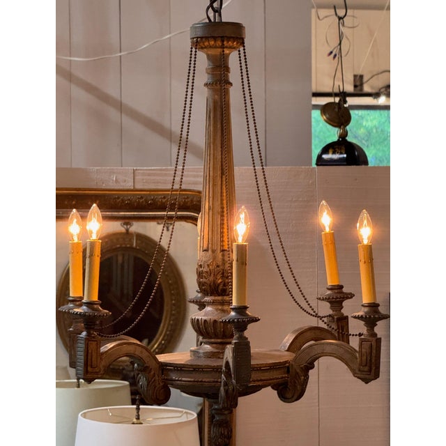 Carved and Painted Chandelier For Sale - Image 15 of 15